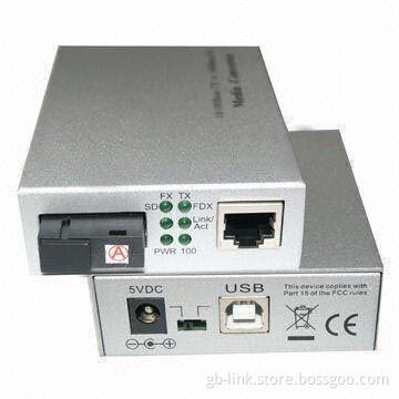 1310T/1550R WDM Optical Media Converters with 10/100Mbps Data Rate, Single-mode Fiber Type